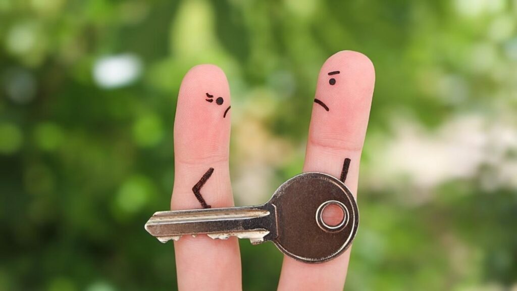 Visueel concept van een gesloten relatie